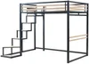 Vente-unique - JOGUI Bett Metall Schwarz - B 198 cm x H 197 cm x L 260,5 cm Bild 4