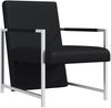 vidaXL Sessel 2 Stk. Verchromtes Gestell Schwarz Kunstleder 270179 Bild 3