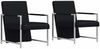 vidaXL Sessel 2 Stk. Verchromtes Gestell Schwarz Kunstleder 270179 Bild 2