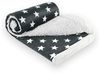 Wohndecke Sternendecke Kuscheldecke in Lammfell-Optik verschiedene Größen, Gräfenstayn, Motiv Stern Tagesdecke Flanell Mikrofaser-Flausch Bild 3