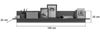 Xonox 'Freno' Wandboard, Holzwerkstoff grau / nox eiche, 140 x 22 x 22 cm Bild 3
