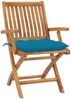 vidaXL Klappbare Gartenstühle mit Kissen 6 Stk. Massivholz Teak 3072769 Bild 2