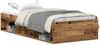 vidaXL Bettgestell ohne Matratze Altholz-Optik 75x190 cm Holzwerkstoff 3329309 Bild 2