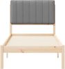 vidaXL Bettgestell mit gepolstertem Kopfteil Hellgrau 75 x 190 cm 878089 Bild 5