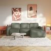 Selsey 'Carnos Mini' Ecksofa mit Schlaffunktion, Ottomane rechts, Chenille pflegeleicht, Olivgrün Bild 2