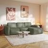 Selsey 'Carnos Mini' Ecksofa mit Schlaffunktion, Ottomane rechts, Chenille pflegeleicht, Olivgrün Bild 3