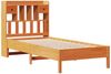 vidaXL Massivholzbett mit Regal ohne Matratze Wachsbraun 75x190 cm 3322935 Bild 3