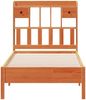 vidaXL Massivholzbett mit Regal ohne Matratze Wachsbraun 75x190 cm 3322935 Bild 4