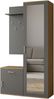 AX LIVING Garderobe mit Spiegel Magnola – 100 cm breit, Artisan & Grau Bild 2