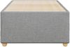 vidaXL Bettgestell ohne Matratze Hellgrau 90x200 cm Stoff 3284701 Bild 4