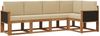 vidaXL Outdoor-Sofagarnitur 5 pcs Natur und Beige Polyester 3385204 Bild 2