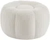 Vente-unique - DELPODA Pouf Stoff Weiß - B 65 cm x H 37 cm x L 65 cm Bild 2
