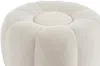 Vente-unique - DELPODA Pouf Stoff Weiß - B 65 cm x H 37 cm x L 65 cm Bild 3