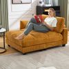 Relaxsessel 140x112x81 cm in Senfgelb aus Cord mit USB-Anschluss, Getränkehaltern und Seitentaschen Bild 4