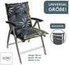 LILENO HOME Polsterauflage Niedriglehner, bequeme Sitzauflage für Gartenstühle, Stuhlkissen, (2 St, 2er Set), Gartenstuhl Auflage Blume Anthrazit Weiß, Sitzpolster waschbar Bild 2