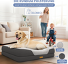 ELONEO Hundebett ELONEO - Orthopädisches Premium Hundebett, gelenkschonend, waschbar, Aus kuscheligem Sherpa-Fleece und strapazierfähigem Sofastoff Bild 3
