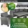 BRAST 'Hacienda' Gartenmöbel Set mit Kissen & Abdeckung, 10 Personen, Grau / Anthrazit Bild 4