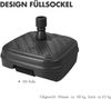 Doppler Schirmständer Füllsockel 50 L eckig 56 x 56 x 23 cm befüllbar 85496 Weiss Bild 3