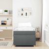 vidaXL Bettrahmen mit Matratze Dunkelgrau 90 x 200 cm Stoff 3399329 Bild 3