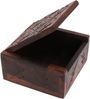 Guru-Shop Aufbewahrungsdose Beschnitzte kleine Schatztruhe, quadratische.. Bild 3