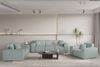 Sofa Designersofa CELES PREMIUM 3-Sitzer in Stoff Scala Saphirblau Bild 3