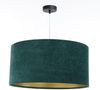 BPS Koncept 0E0-160-40 Hängeleuchte GLAMOUR Velourss strukturiert auf PVC-Basis grün, gold 1xE27 60W H:102 Ø40cm dimmbar Bild 3