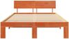 vidaXL Bettrahmen Wachsbraun 120 x 190 cm Massives Kiefernholz 872664 Bild 5