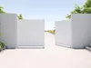 Vente-unique - NAZARIO Eingangstor Metall Weiß - B 4,6 cm x H 176 cm x L 300 cm Bild 2