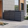 Mülltonnenbox mit Pedal 3 Mülltonnen PedBox Anthrazit Alu verzinkt 215 x 116 cm Bild 2