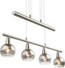 LED Hängeleuchte, Glas rauch, höhenverstellbar, L 60 cm Bild 2