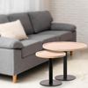 CLP 2er Set Beistelltische Aspen runde Tischplatten mit schwarzem Metallgestell,eiche Bild 3