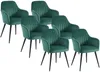 Vente-unique - ELEANA Stuhl SamtStoff Grün - B 59 cm x H 82 cm x L 58 cm Bild 1