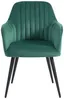 Vente-unique - ELEANA Stuhl SamtStoff Grün - B 59 cm x H 82 cm x L 58 cm Bild 2