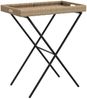 vidaXL Tabletttisch Klappbar Beige 65x40x75 cm Poly Rattan 365130 Bild 2