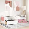 vidaXL Tagesbett mit 5 Schubladen ohne Matratze Weiß Rosa 90x200cm 3314683 Bild 3