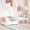 vidaXL Tagesbett mit 5 Schubladen ohne Matratze Weiß Rosa 90x200cm 3314683 Bild 4