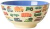 Rice Happy Cars Print Melamine Bowl Medium Two Tone Bild 3