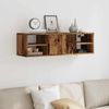 vidaXL Wandschrank Altholz-Optik 101x30x29 cm Holzwerkstoff 856488 Bild 3
