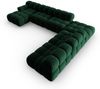 Micadoni Modulares Panorama Ecksofa Bellis 7-Sitzer Rechts Samt Bluvel Flaschengrün Bild 3
