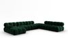 Micadoni Modulares Panorama Ecksofa Bellis 7-Sitzer Rechts Samt Bluvel Flaschengrün Bild 2