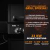 BURNHARD® Gasgrill 4-Brenner inkl. Heckbrenner, mit Gusseisen Grillrost & inkl. stabiler Abdeckhaube, Seitenkochfeld mit Infrarot Keramikbrenner, Schwarz - Big EARL - Schwarz - #946399 Bild 3