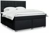 vidaXL Boxspringbett mit Matratze Schwarz 180x200 cm Stoff 3292869 Bild 1