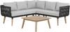 Beliani 'ALCAMO' Ecksofa Lounge Set, Akazienholz Schwarz Bild 4