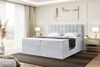 MEBLINI Boxspringbett LUKAS 180x200 cm mit Bettkasten - H3/Hellgrau Samt Polsterbett - Doppelbett mit Topper & Taschenfederkern-Matratze Bild 1