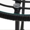 vidaXL Esstisch Schwarz Ø80 cm Hartglas und Stahl 319437 Bild 5