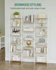 Bücherregale, Standregale, Regal mit 17 Fachböden, 6 Etagen, Verstellbarer Abstand, 24 x 152 x 186 cm, Tragfähigkeit 340 kg, Wohnzimmer, Büro, Weißeiche und Weiß Bild 4