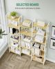 Bücherregale, Standregale, Regal mit 17 Fachböden, 6 Etagen, Verstellbarer Abstand, 24 x 152 x 186 cm, Tragfähigkeit 340 kg, Wohnzimmer, Büro, Weißeiche und Weiß Bild 5