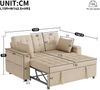 2-Sitzer Schlafsofa B 159 x T 142,5 x H 92 cm aus Baumwoll-Leinenstoff mit Schlaffunktion Bild 5