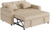 2-Sitzer Schlafsofa B 159 x T 142,5 x H 92 cm aus Baumwoll-Leinenstoff mit Schlaffunktion Bild 4