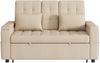 2-Sitzer Schlafsofa B 159 x T 142,5 x H 92 cm aus Baumwoll-Leinenstoff mit Schlaffunktion Bild 3